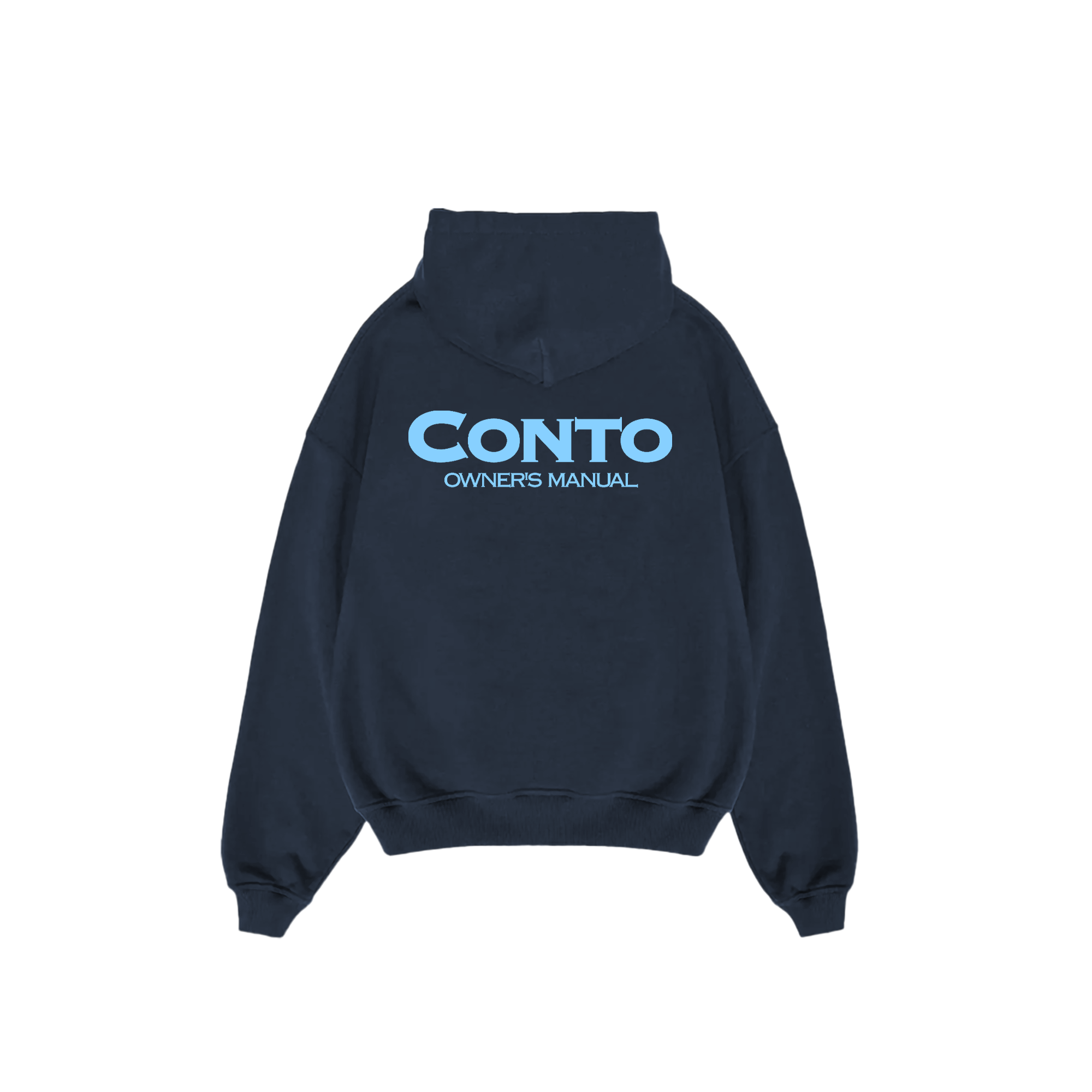 CONTO OWNERS MANUAL HOODIE - AIRFORCE BLUE & BABY BLUE.