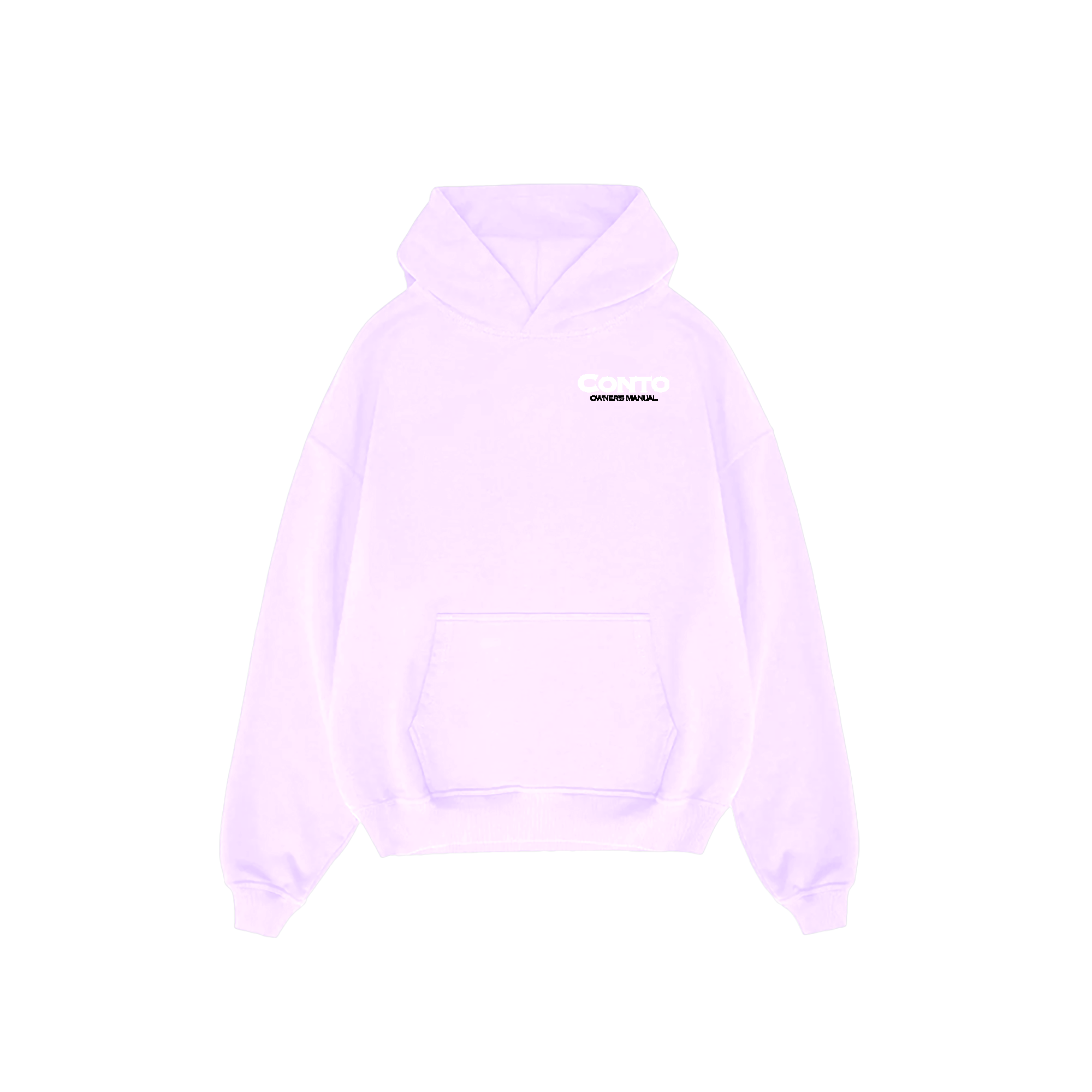 CONTO OWNERS MANUAL HOODIE - BABY PINK & WHITE & BLACK