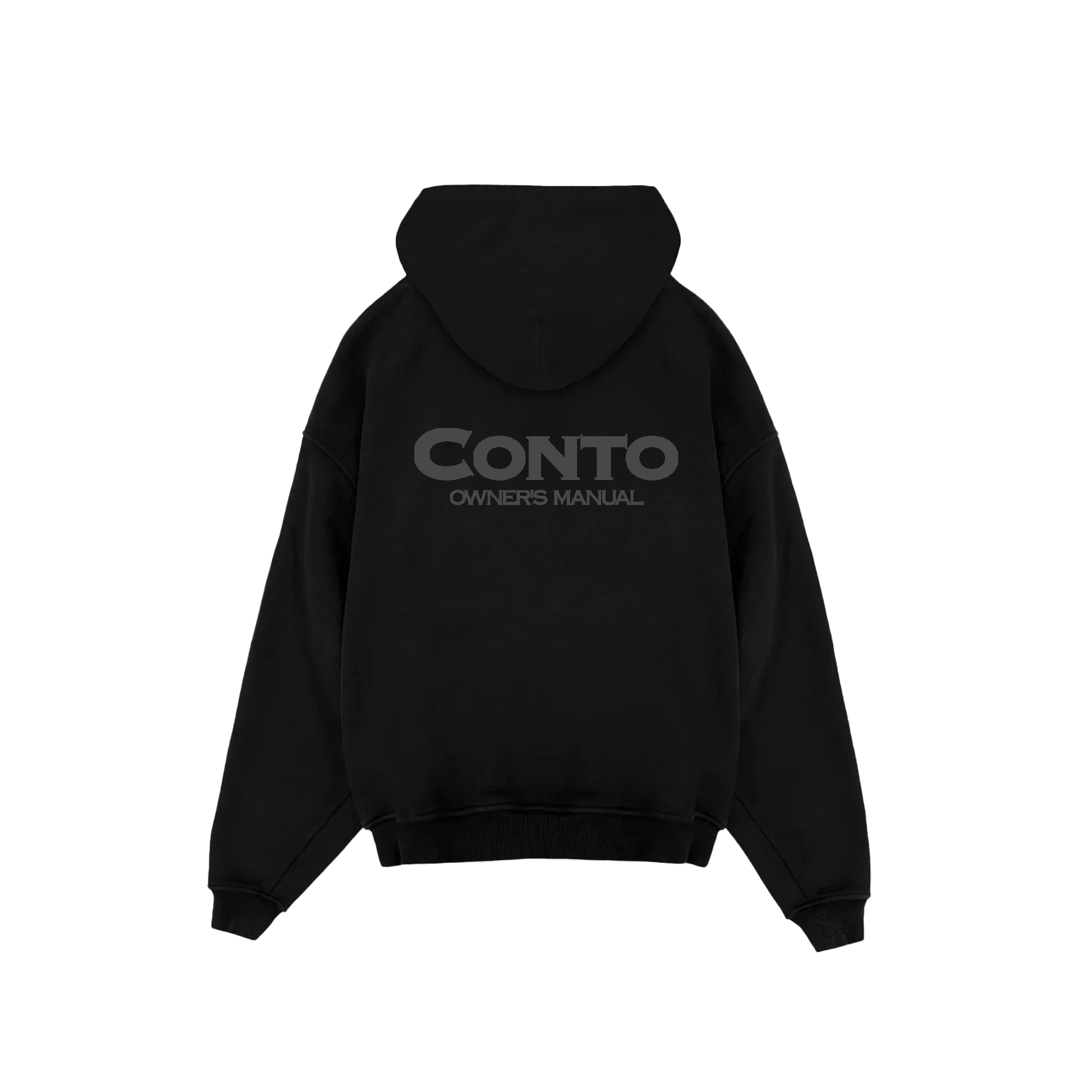 CONTO OWNERS MANUAL HOODIE - BLACK & GREY.