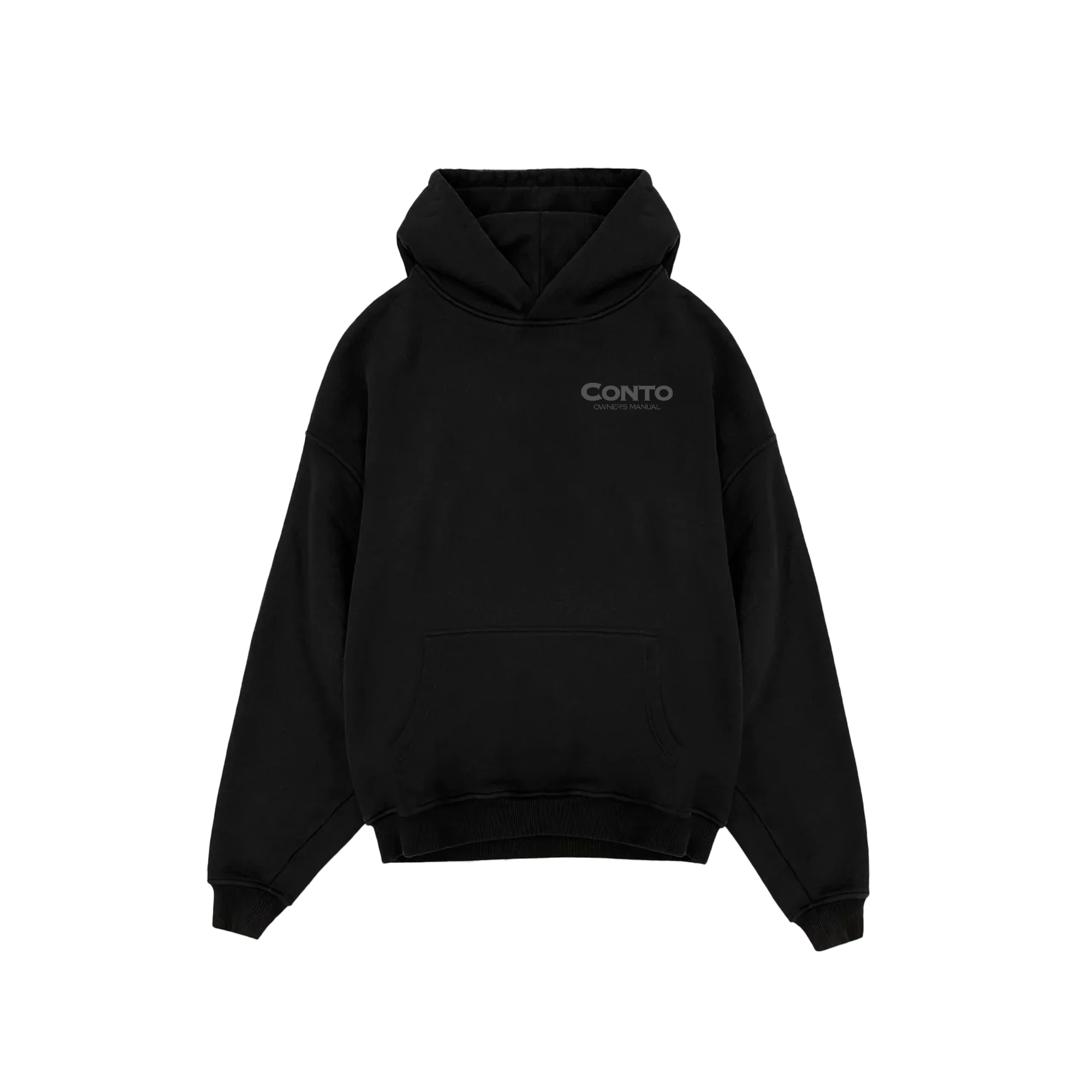 CONTO OWNERS MANUAL HOODIE - BLACK & GREY.