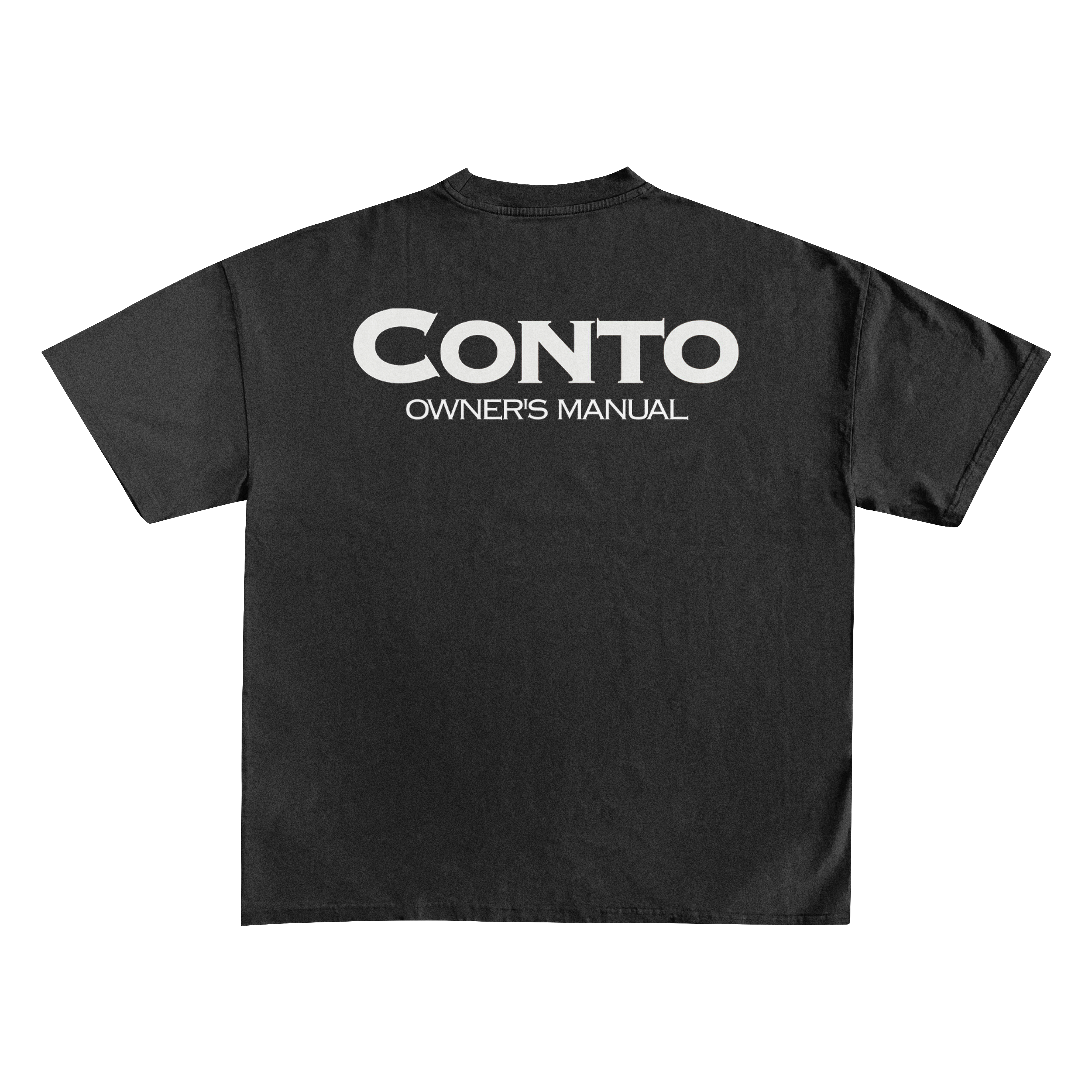 CONTO OWNERS MANUAL T-SHIRT - BLACK & WHITE.