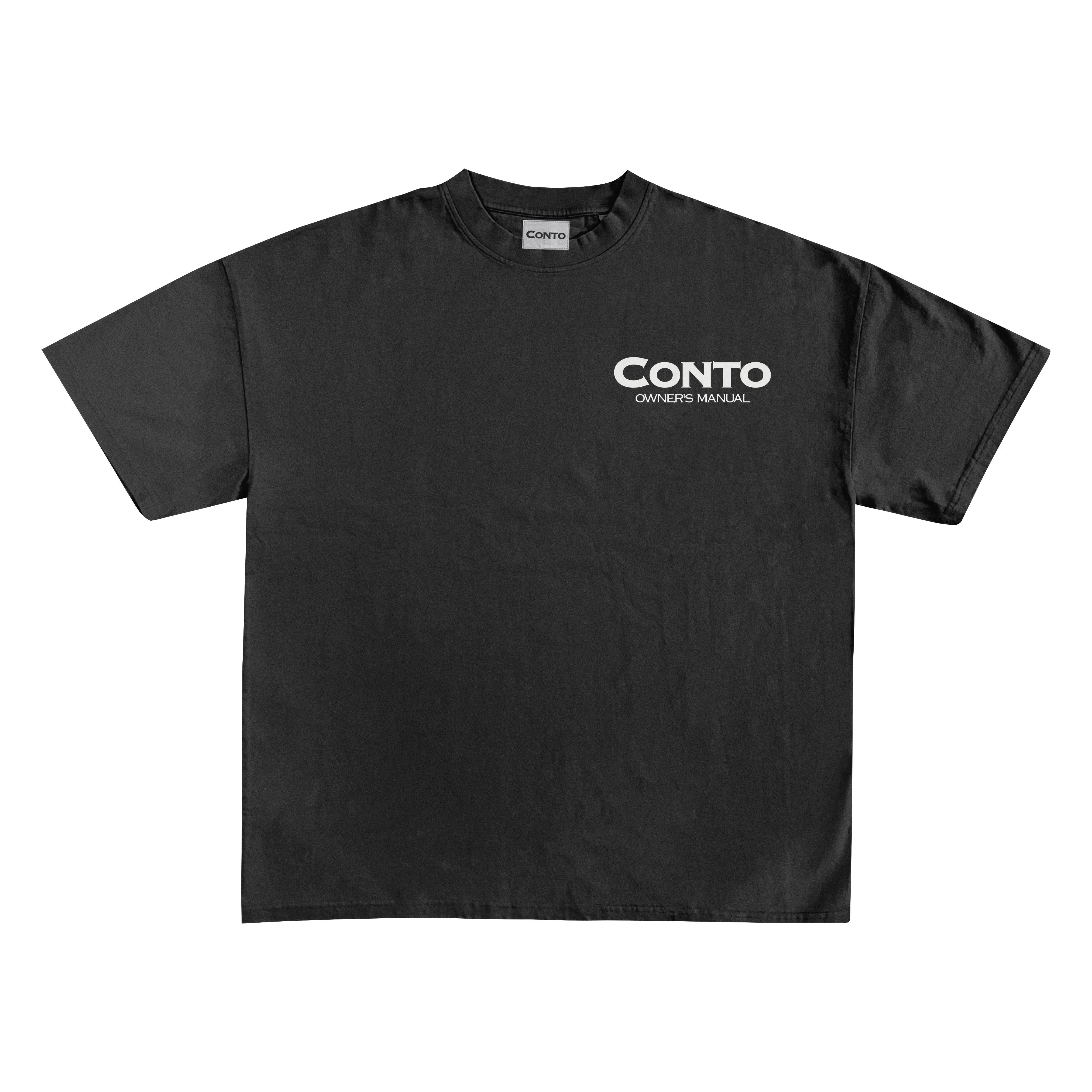 CONTO OWNERS MANUAL T-SHIRT - BLACK & WHITE.